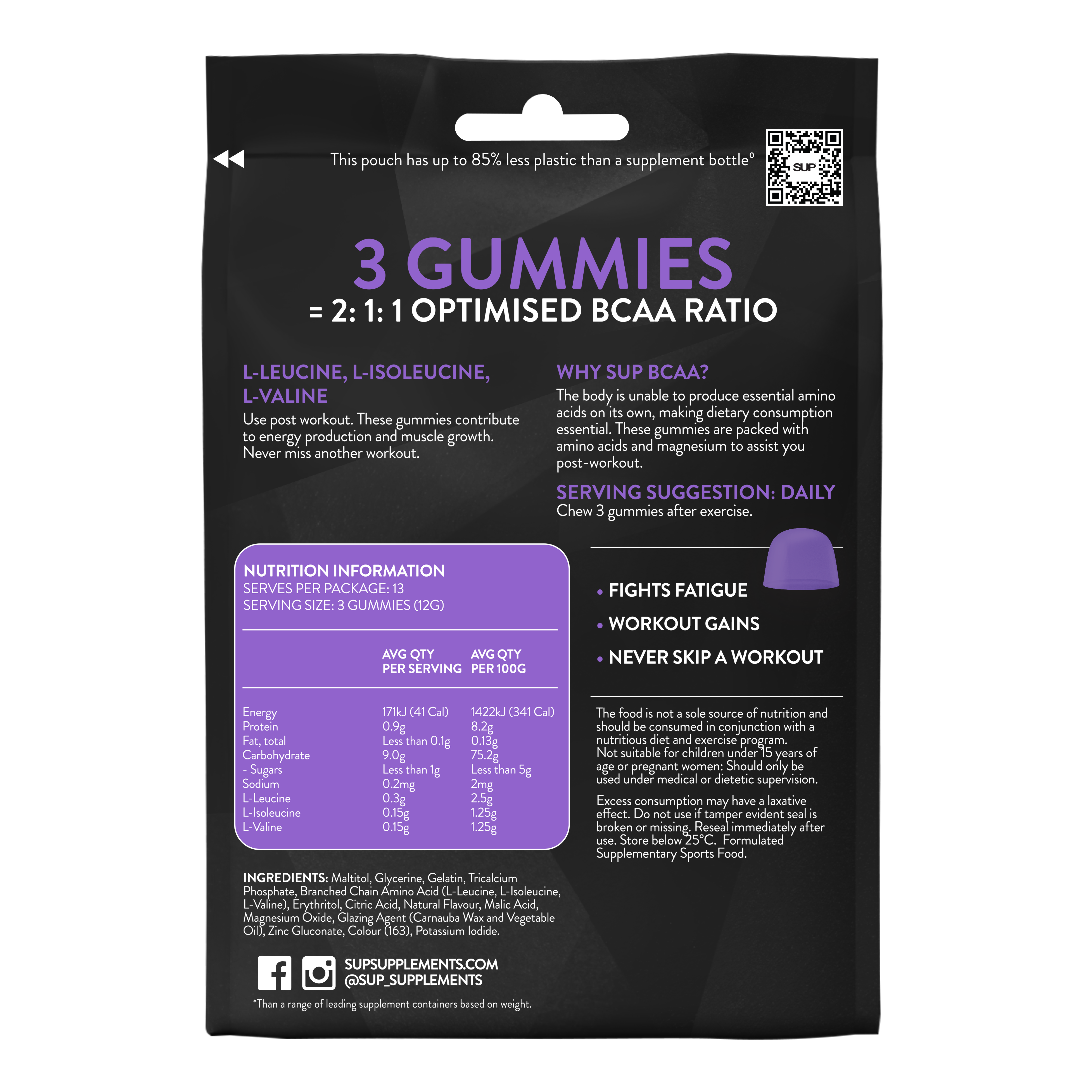 Image of SUP BCAA 2:1:1 Gummies 40s