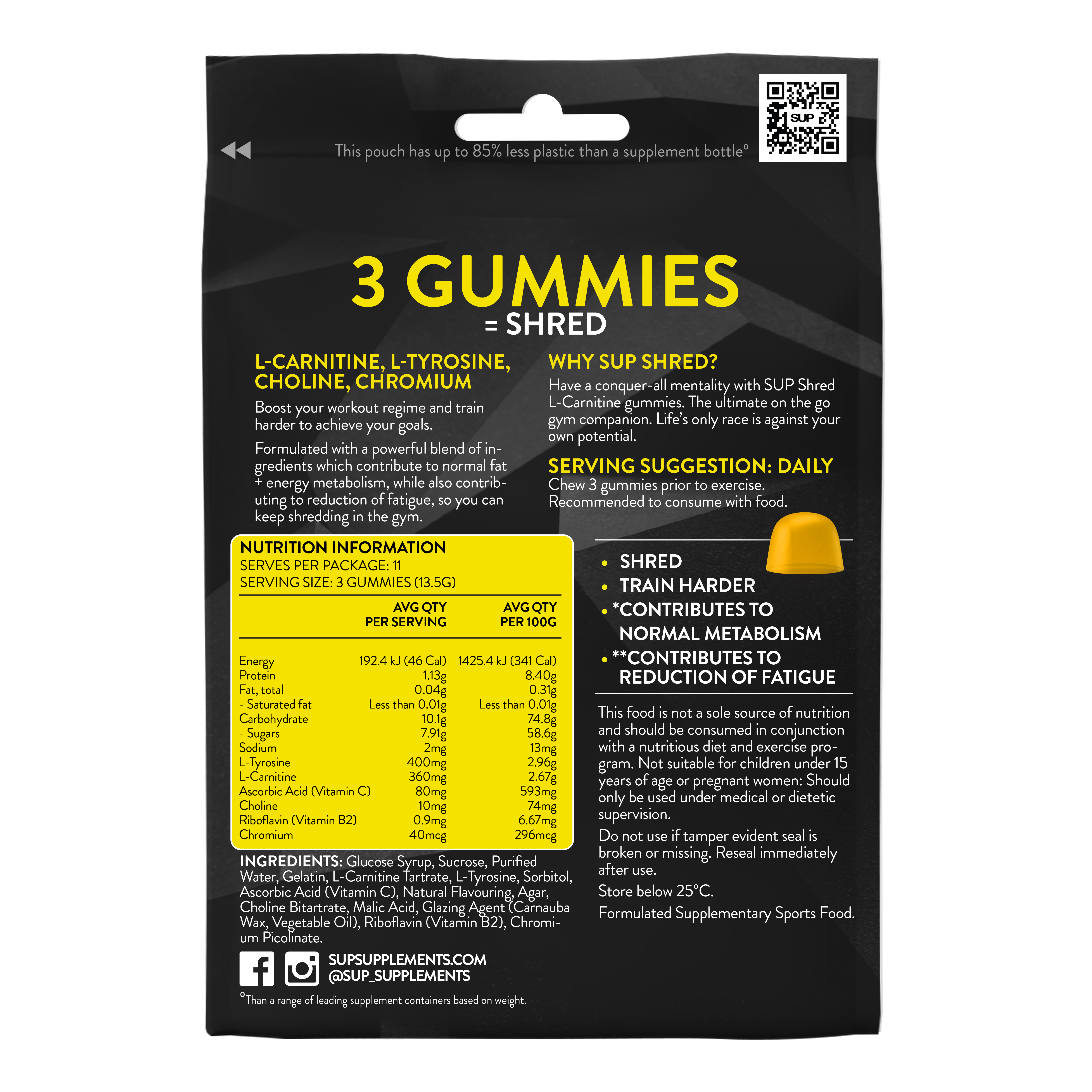 Image of SUP Shred L-Carnitine Gummies 35s