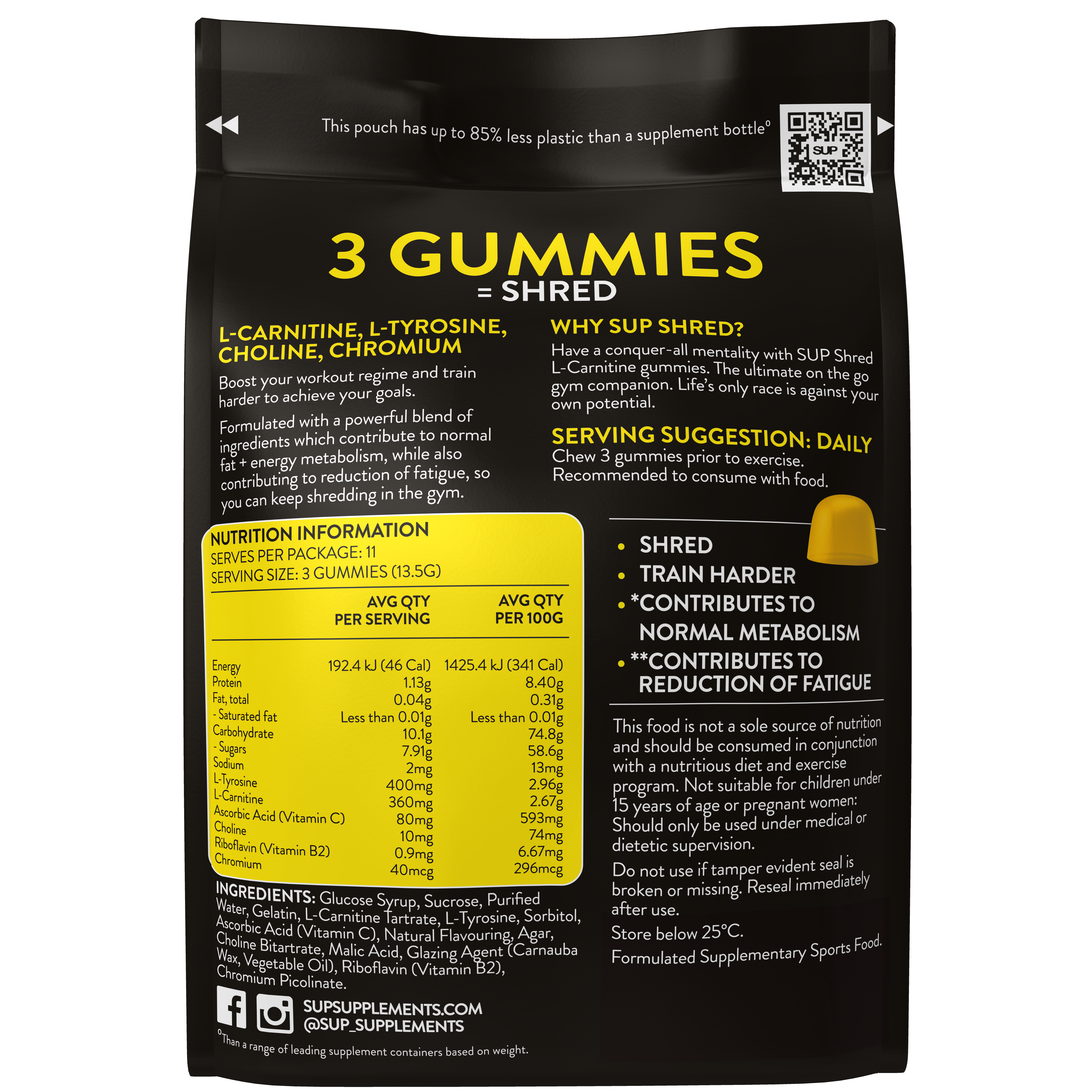 Image of SUP Shred L-Carnitine Gummies 35s