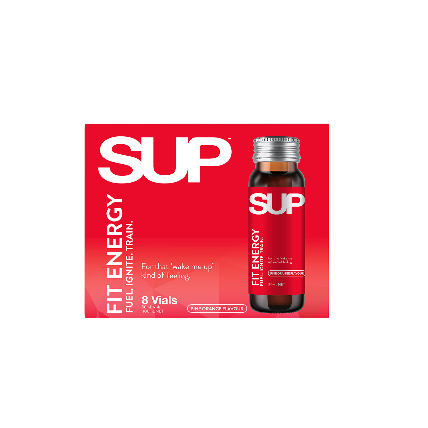 SUP Supplements Fit Energy Shots with Vitamins Bs, Ginseng, Caffeine and CoQ10 